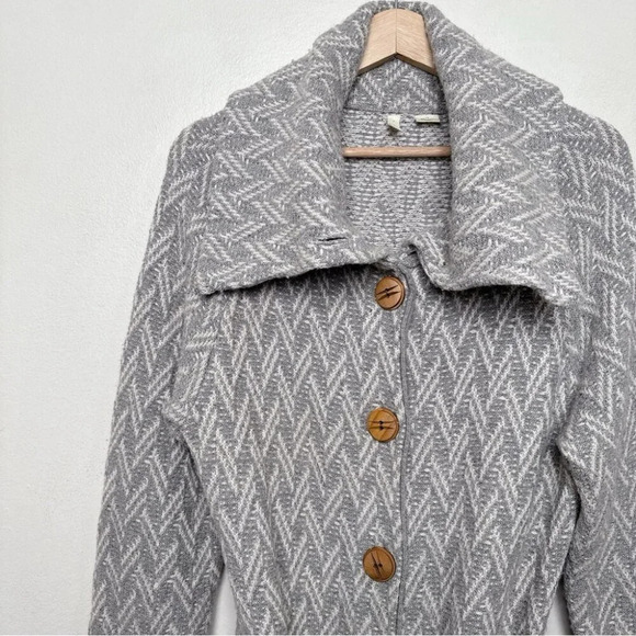 Anthropologie Moth Womens Large Cottage Core Chevron Belted Cardigan - Picture 3 of 12